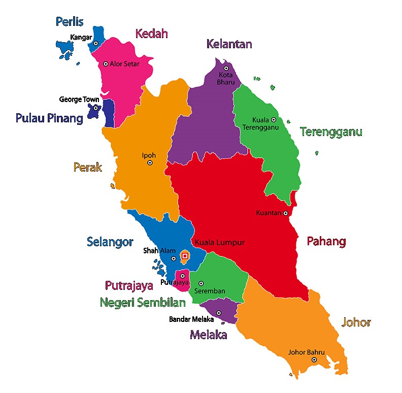 map of malaysia